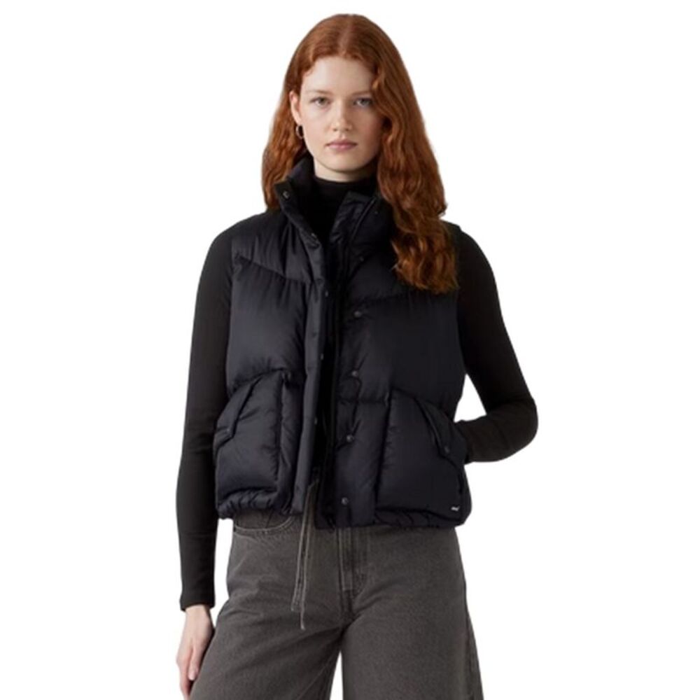 Levis Womens/Ladies Western Bubble Vest / Black